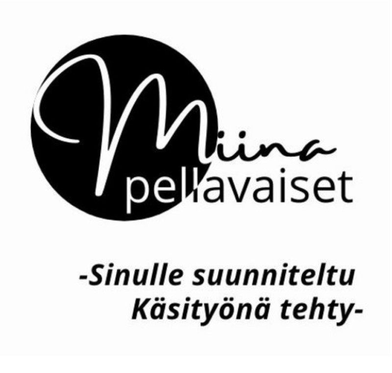 Miina Pellavaisten logo, jossa lukee Miina Pellavaiset ja alla - Sinulle suunniteltu, käsityönä tehty